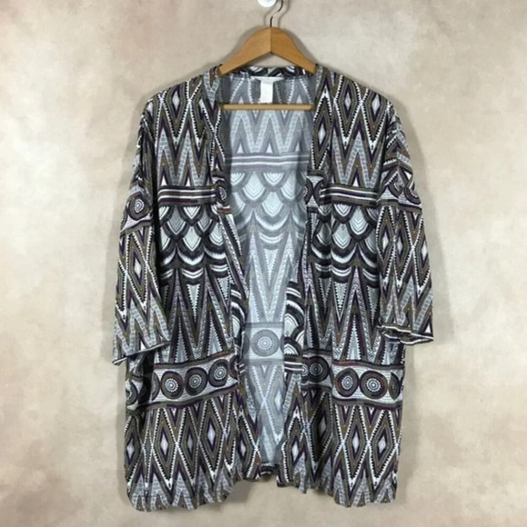 H&M Printed Geometric Cardigan MEDIUM - Picture 3 of 5